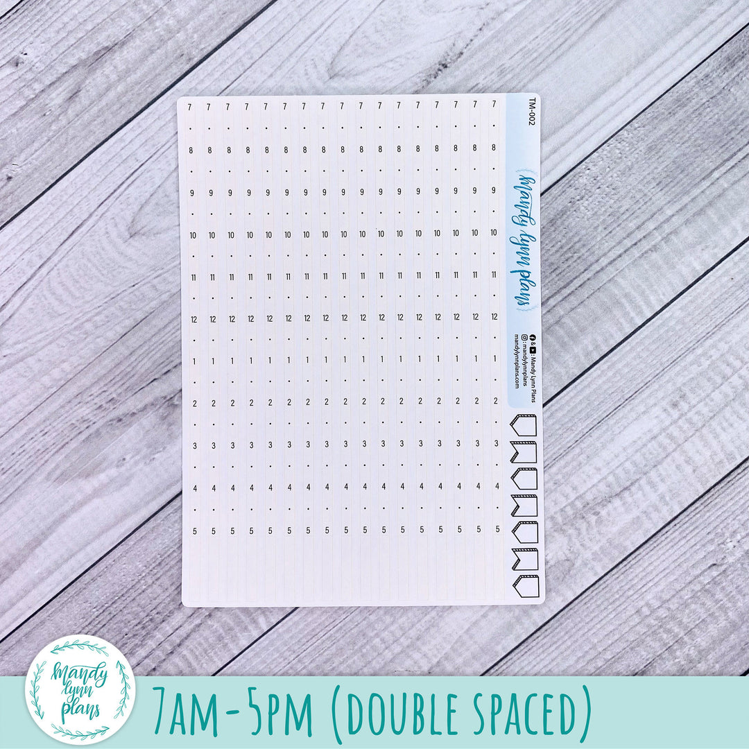 Hobonichi Cousin Timeline Strips for Weekly and Daily || 5am-Midnight and 7am-5pm