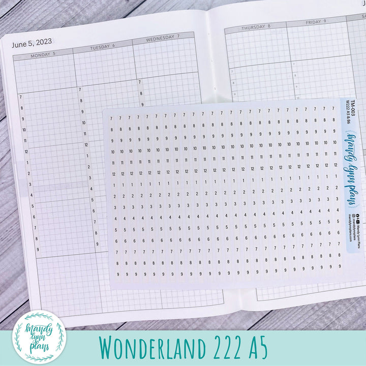 Wonderland 222 Weekly and Daily Timeline Strips || 5am-9pm and 5am-7pm