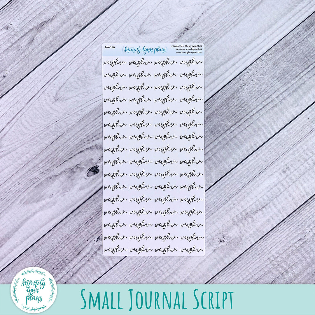 Weigh In Scripts || 136