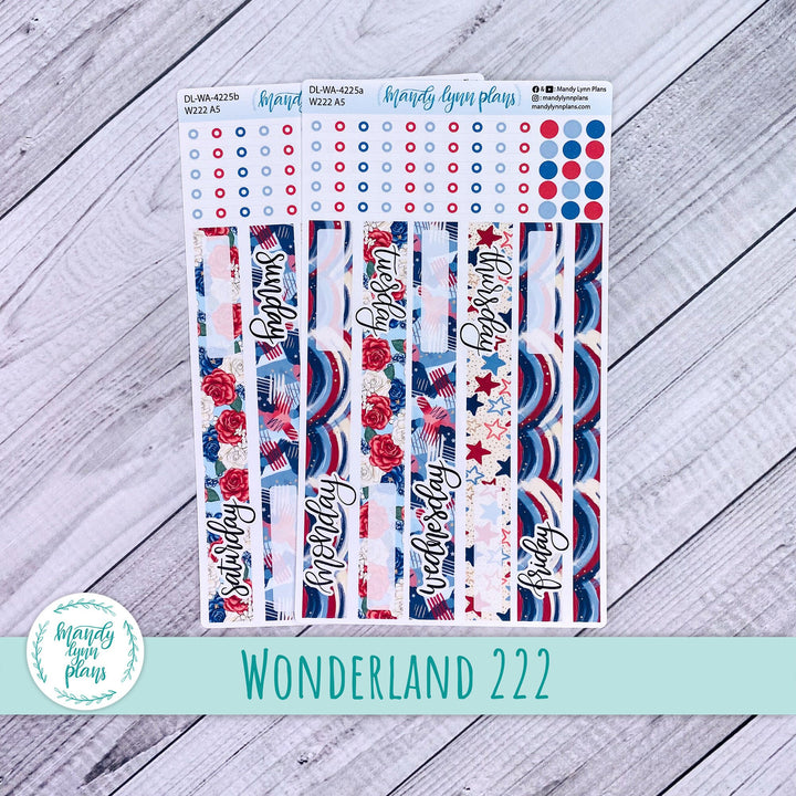Wonderland 222 Daily Kit || Red, White and Blue || 225