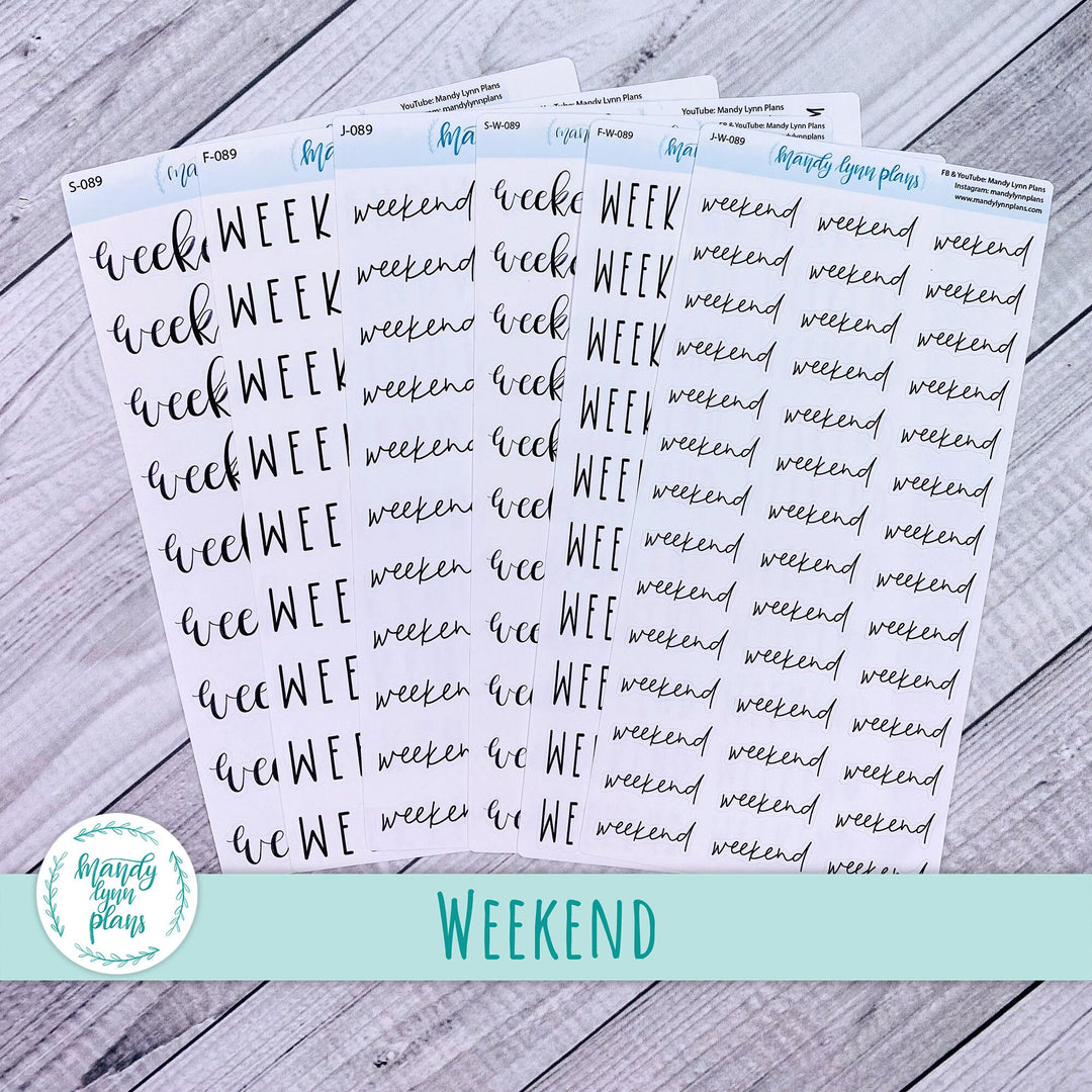 Weekend Scripts || 089
