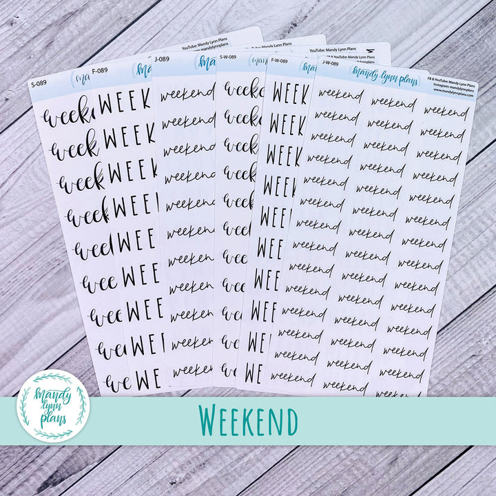 Weekend Scripts || 089