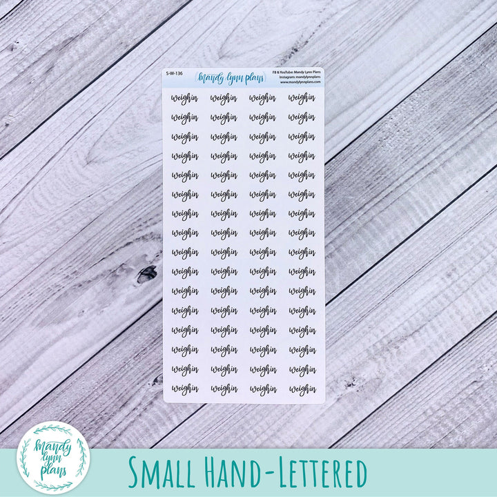 Weigh In Scripts || 136