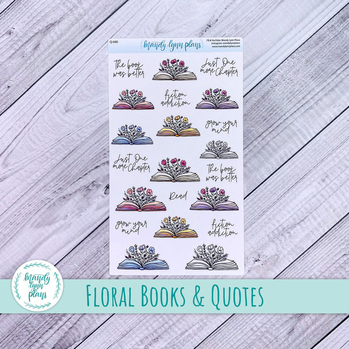 Floral Books and Quotes || Q-040