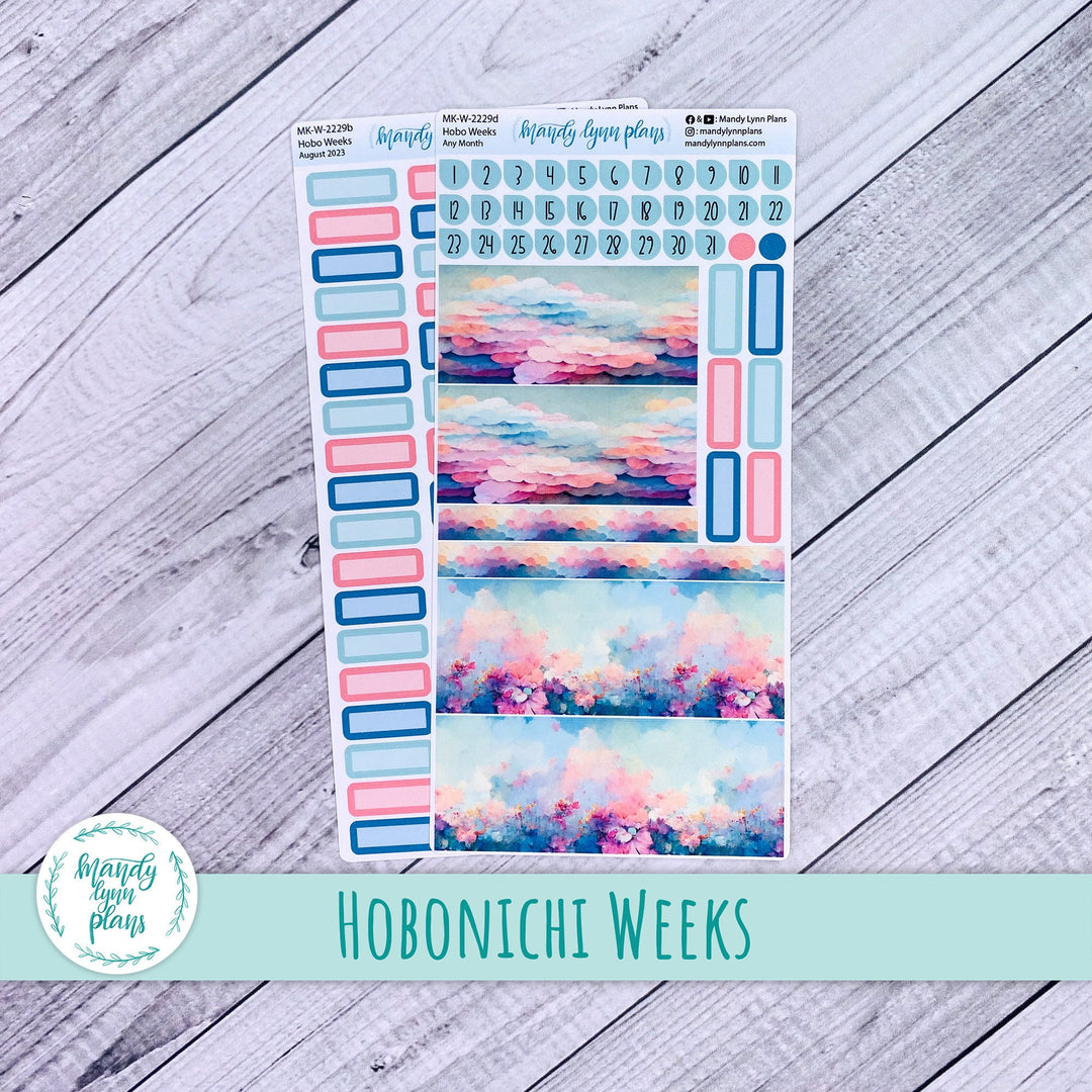 Any Month Hobonichi Weeks Monthly Kit || Abstract Sky || MK-W-2229