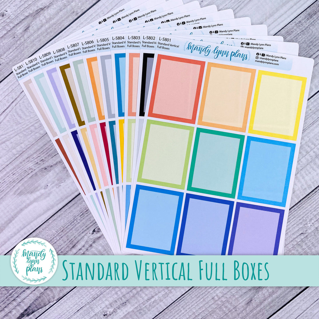 Standard Vertical || Solid Full Box Labels