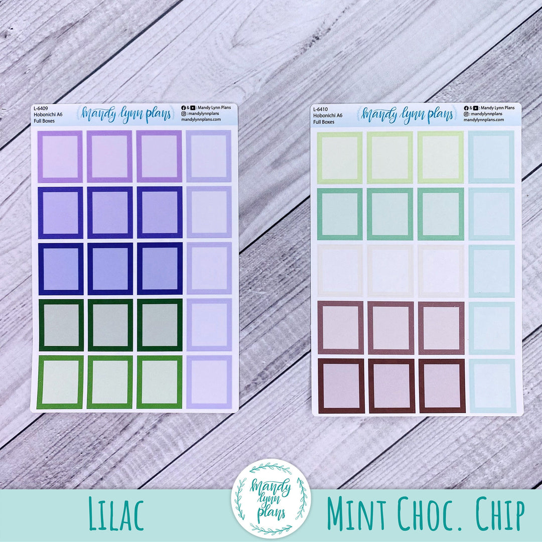 Hobonichi A6 Weekly Solid Full Box Labels