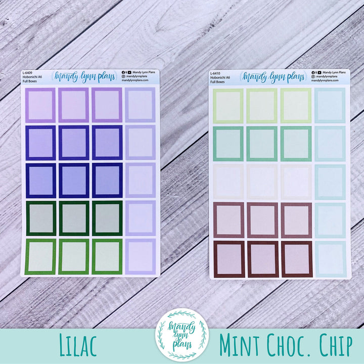 Hobonichi A6 Weekly Solid Full Box Labels