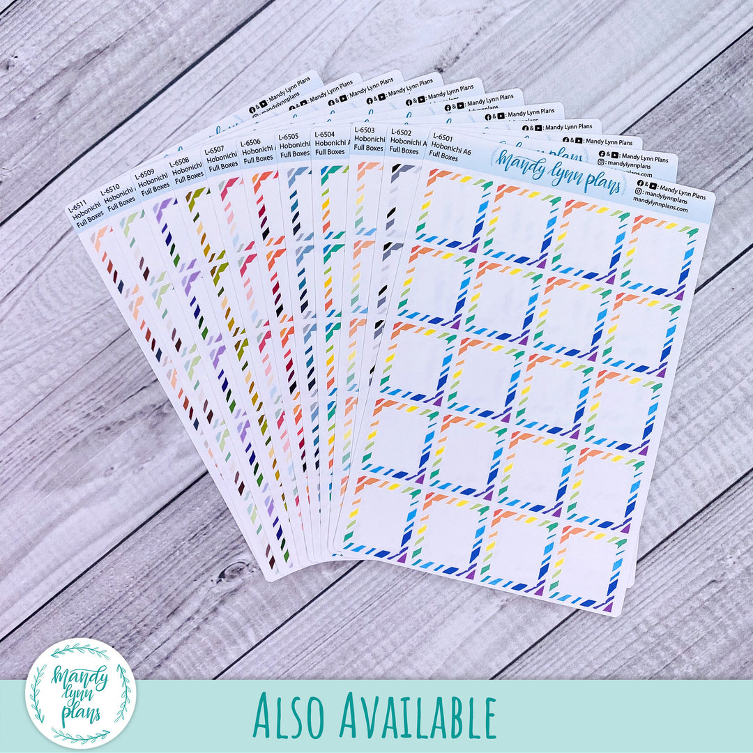 Hobonichi A6 Weekly Solid Full Box Labels