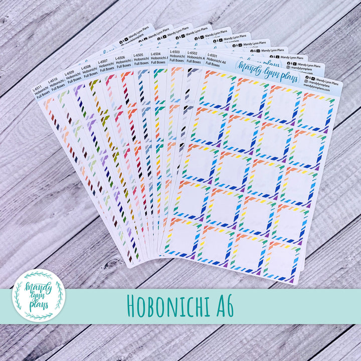 Hobonichi A6 Weekly Stripe Pattern Full Box Labels