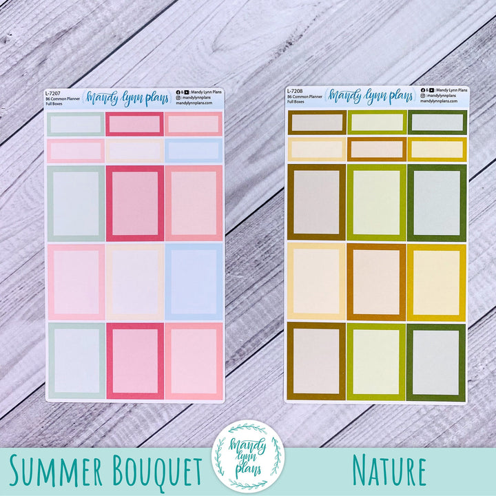 B6 Common Planner || Solid Full Box Labels