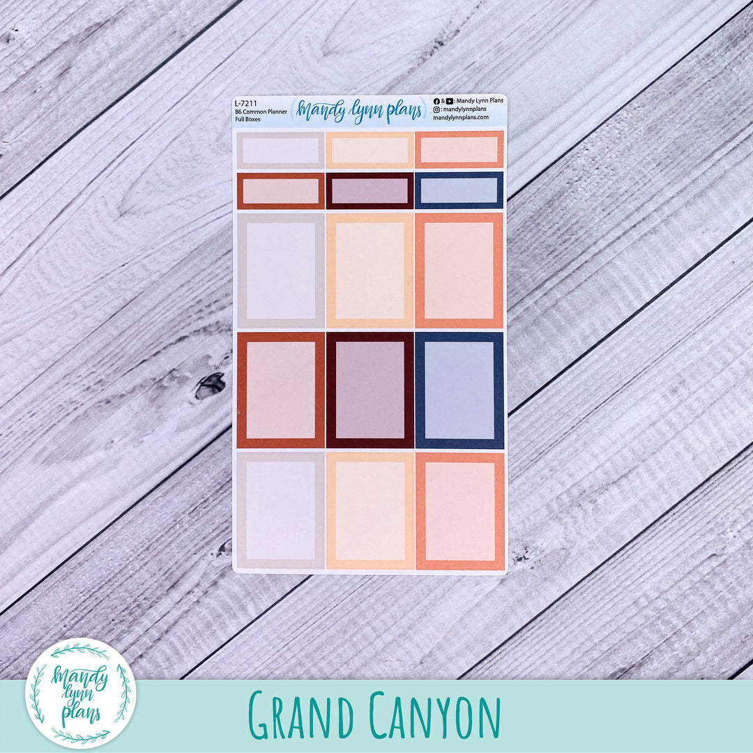 B6 (& A5 Slim) Common Planner || Solid Full Box Labels