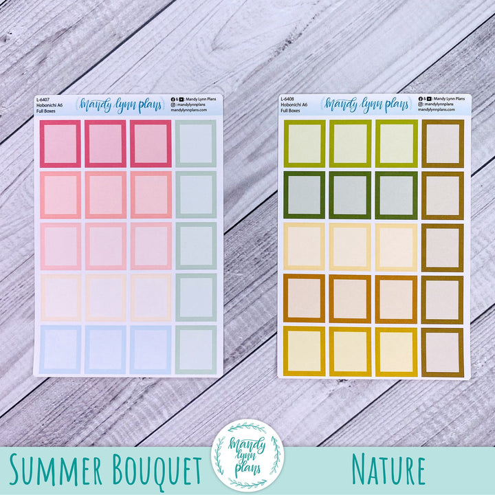 Hobonichi A6 Weekly Solid Full Box Labels