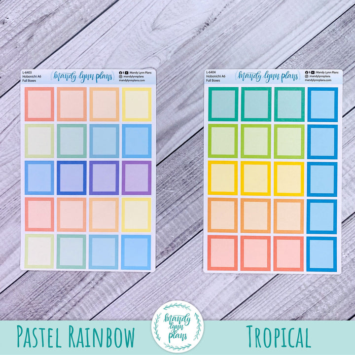 Hobonichi A6 Weekly Solid Full Box Labels