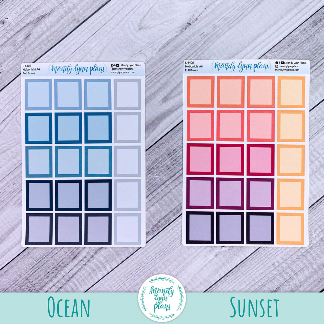 Hobonichi A6 Weekly Solid Full Box Labels