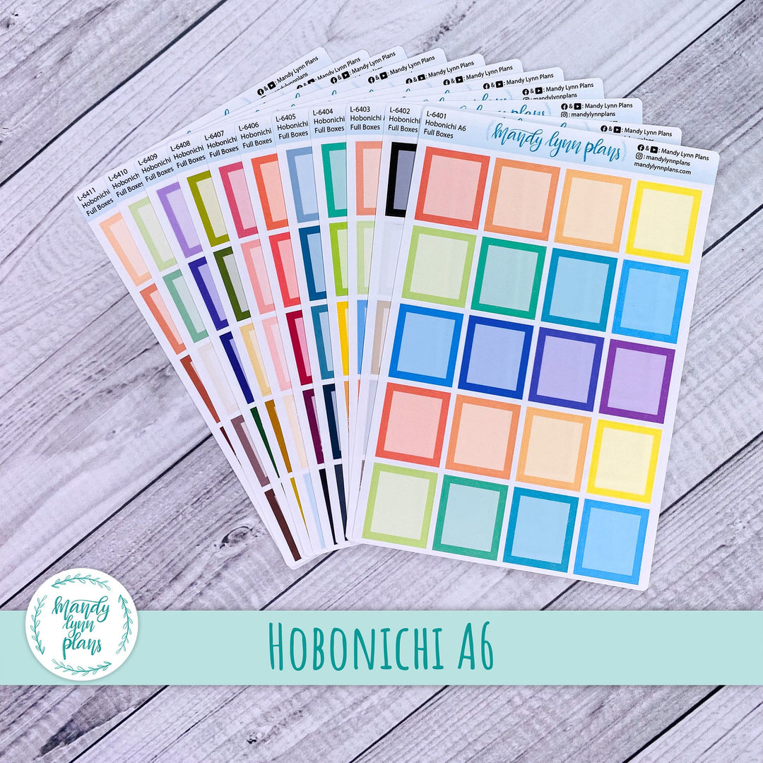 Hobonichi A6 Weekly Solid Full Box Labels