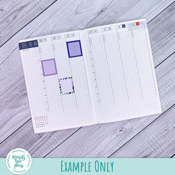 Hobonichi A6 Weekly Solid Full Box Labels