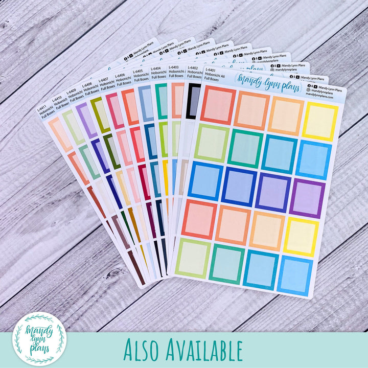 Hobonichi A6 Weekly Stripe Pattern Full Box Labels