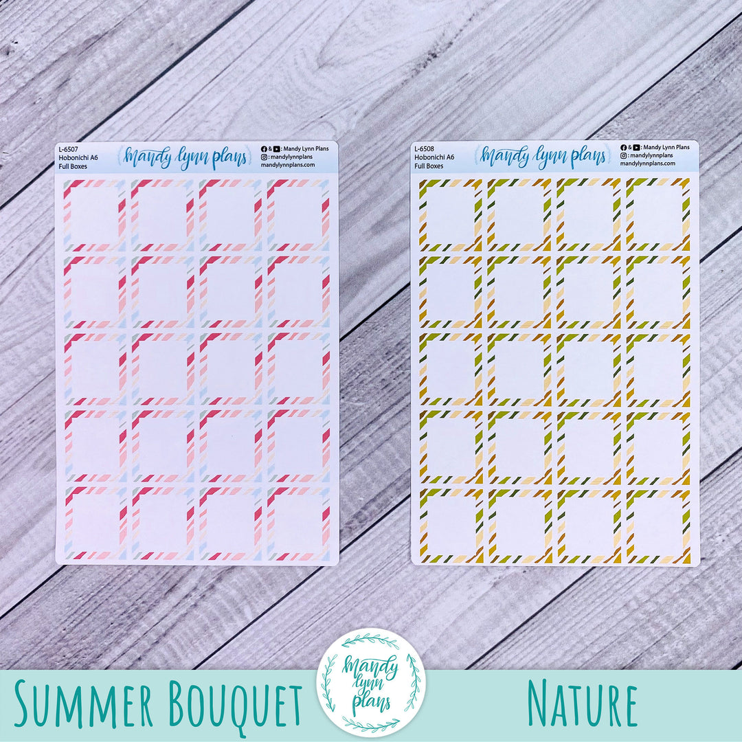 Hobonichi A6 Weekly Stripe Pattern Full Box Labels