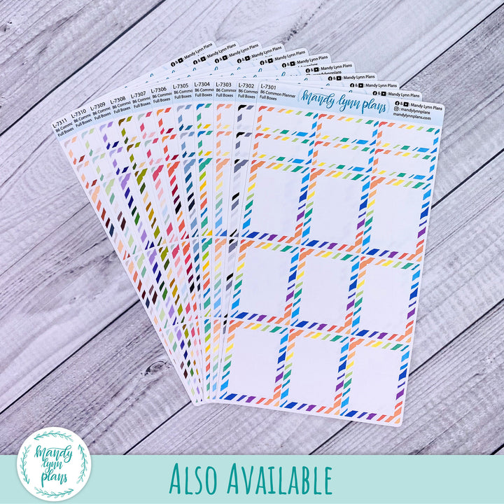 B6 (& A5 Slim) Common Planner || Solid Full Box Labels