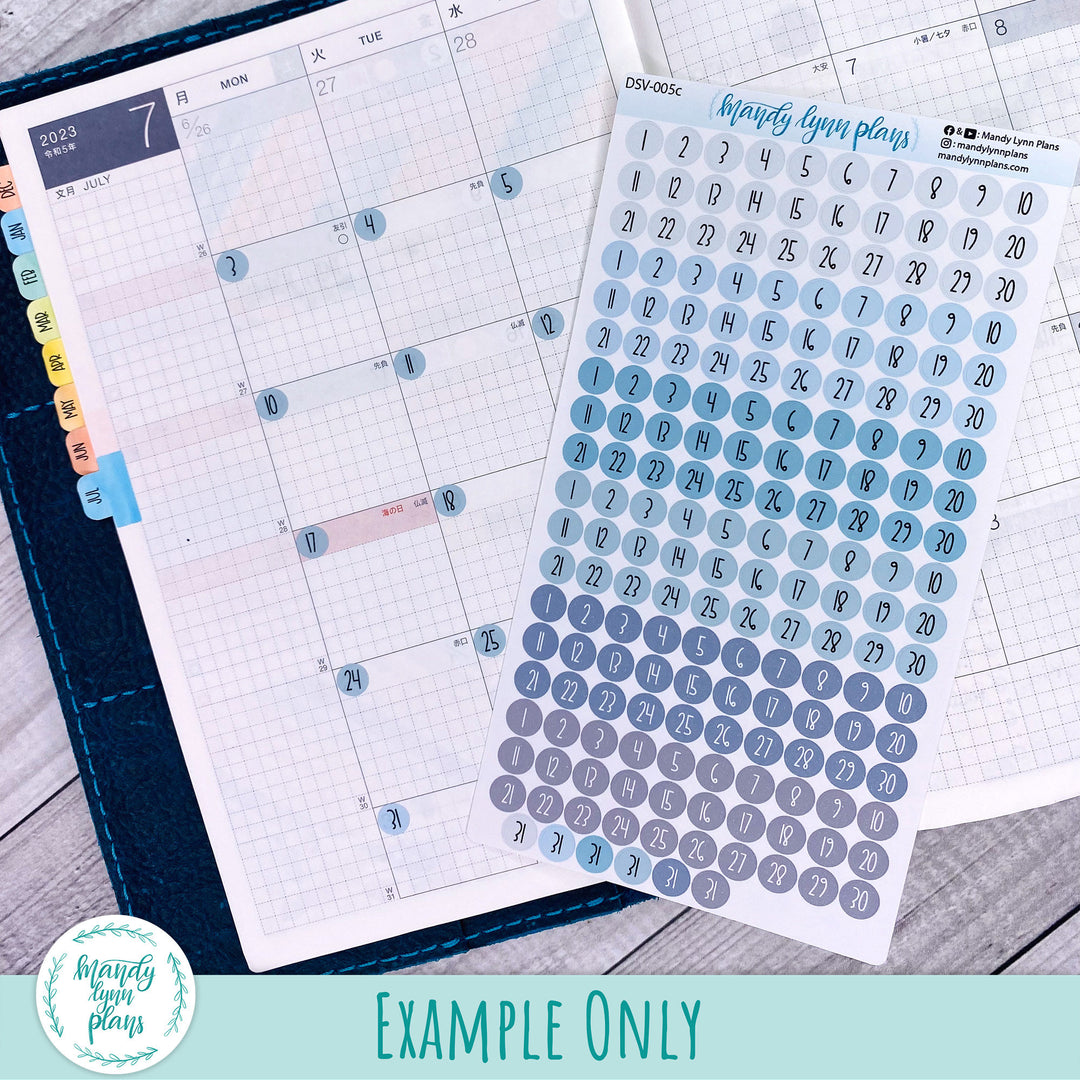 Colored Medium Date Dots