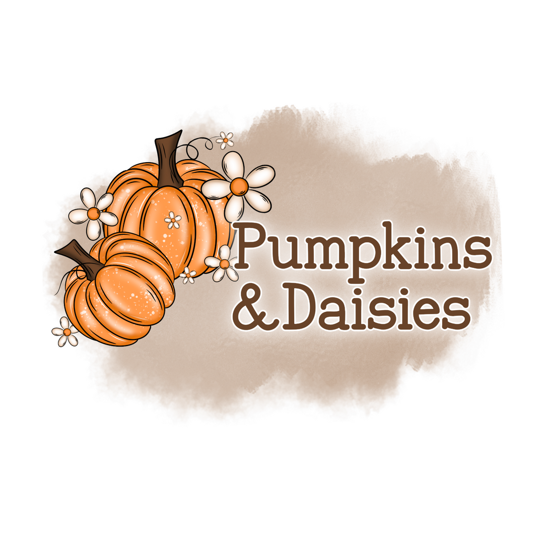 384-Pumpkins and Daisies