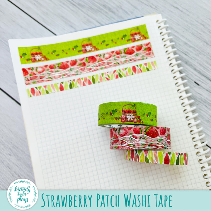 May A6 Hobonichi Dashboard || Strawberry Patch || R-A6T-3264