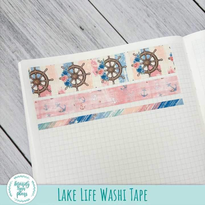 Set of 3 Washi Tape || Lake Life || Silver Holographic Foiled