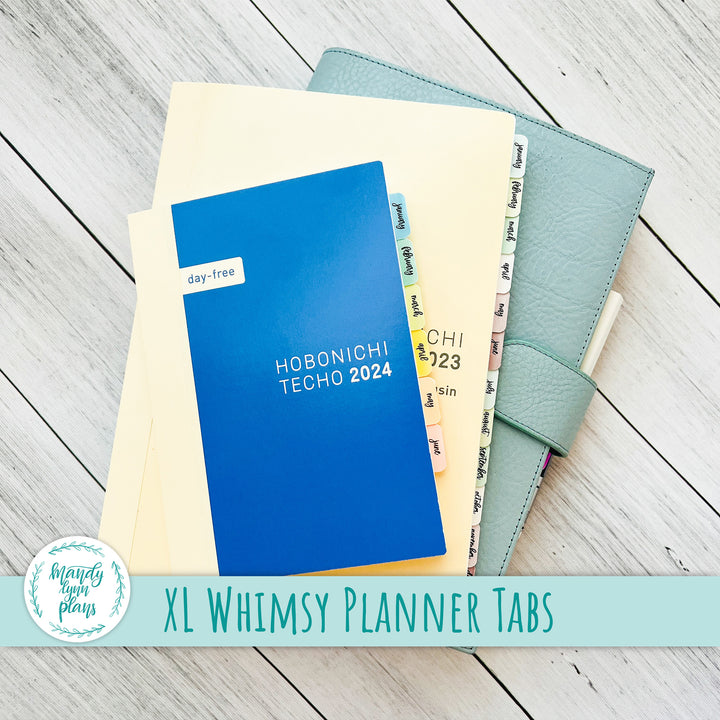 Watercolor Planner Tabs || XL Whimsy