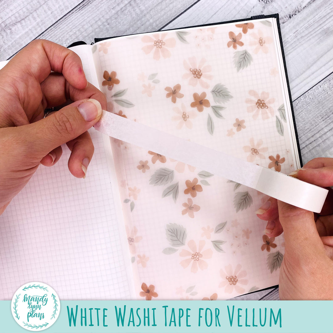 White Washi Tape for Vellum