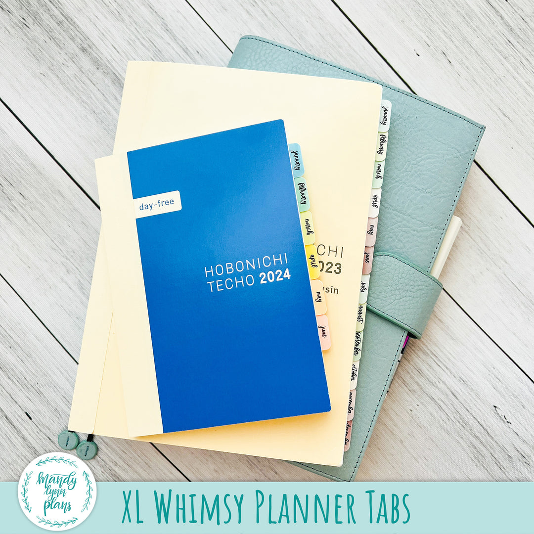 Watercolor Planner Tabs || XL Whimsy