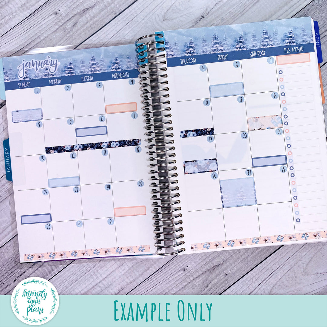 EC A5 August Monthly Kit || White and Peach Floral || MK-EC5-278