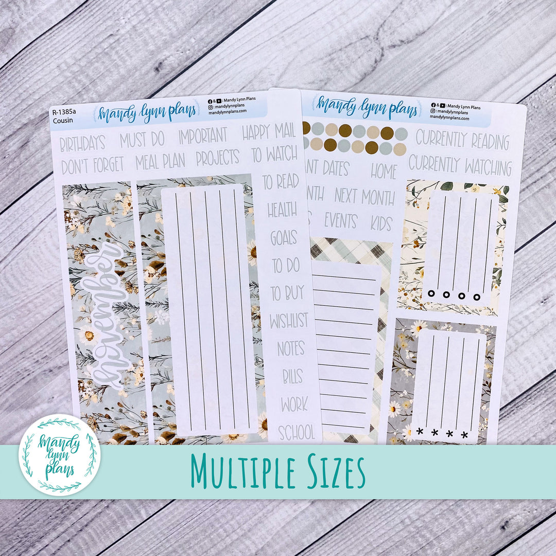 November Dashboard Kit || Hobonichi, Common Planner, Wonderland 222, Plans by Just Scribble || Rustic Grace || 385