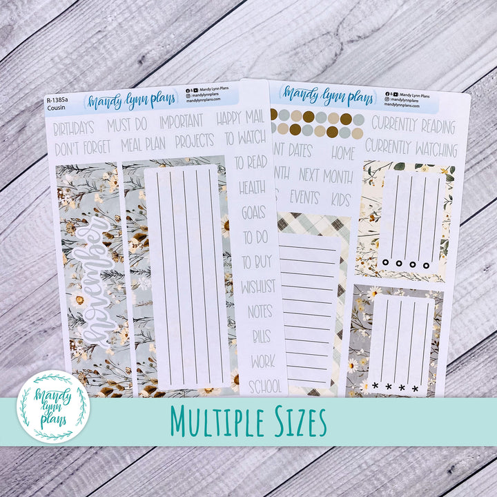 November Dashboard Kit || Hobonichi, Common Planner, Wonderland 222, Plans by Just Scribble || Rustic Grace || 385