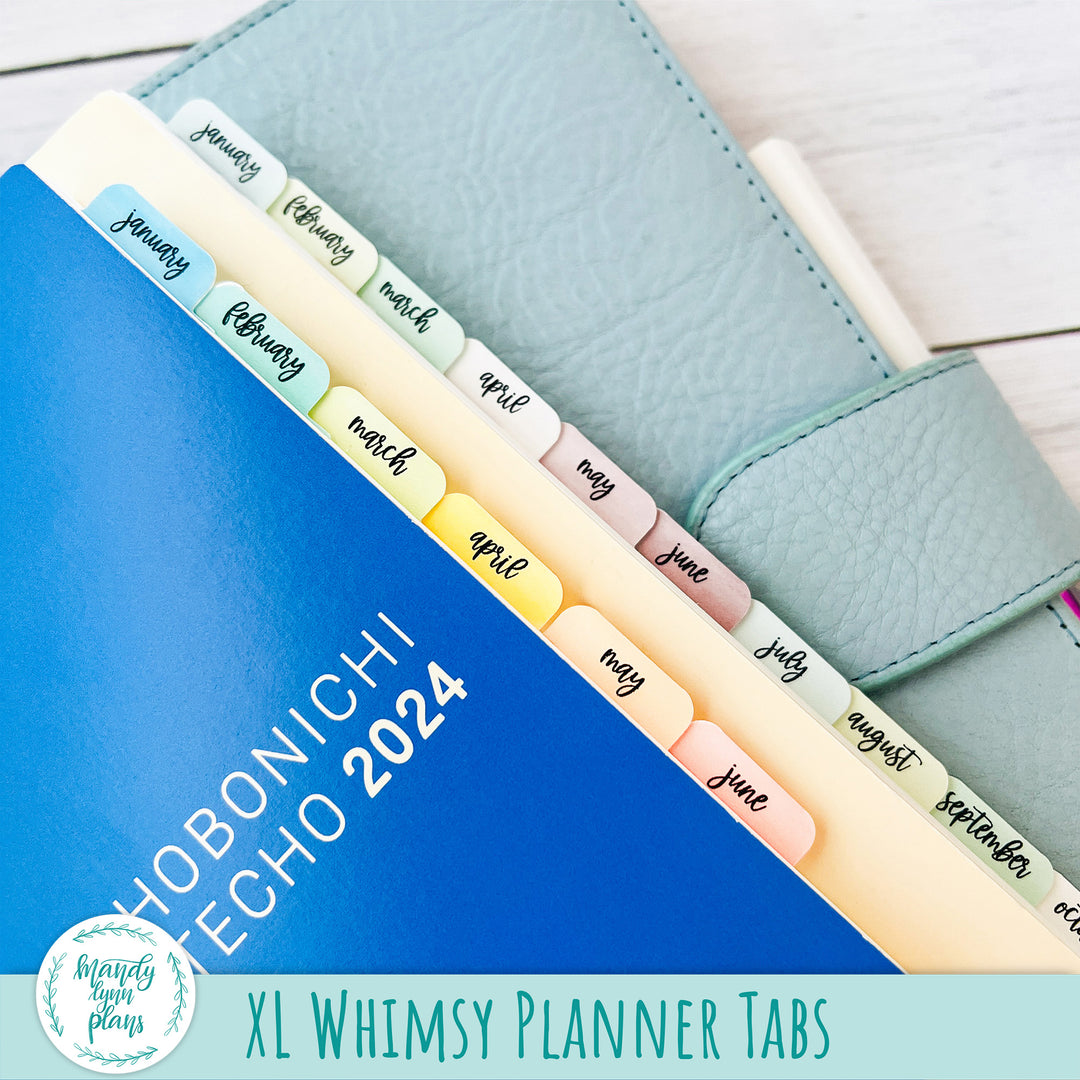 Watercolor Planner Tabs || XL Whimsy