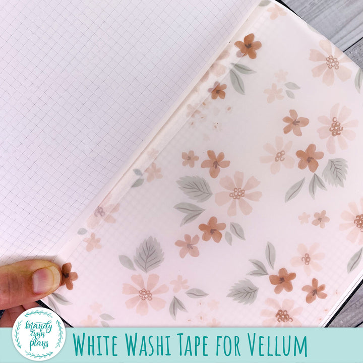 White Washi Tape for Vellum