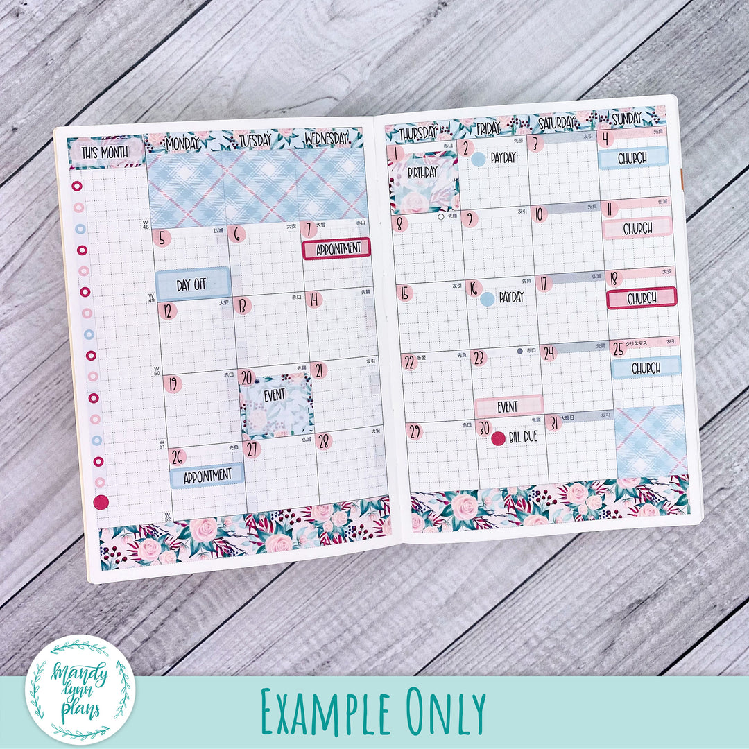 Any Month Hobonichi A6 Monthly Kit || Flamingos || MK-A6T-3275