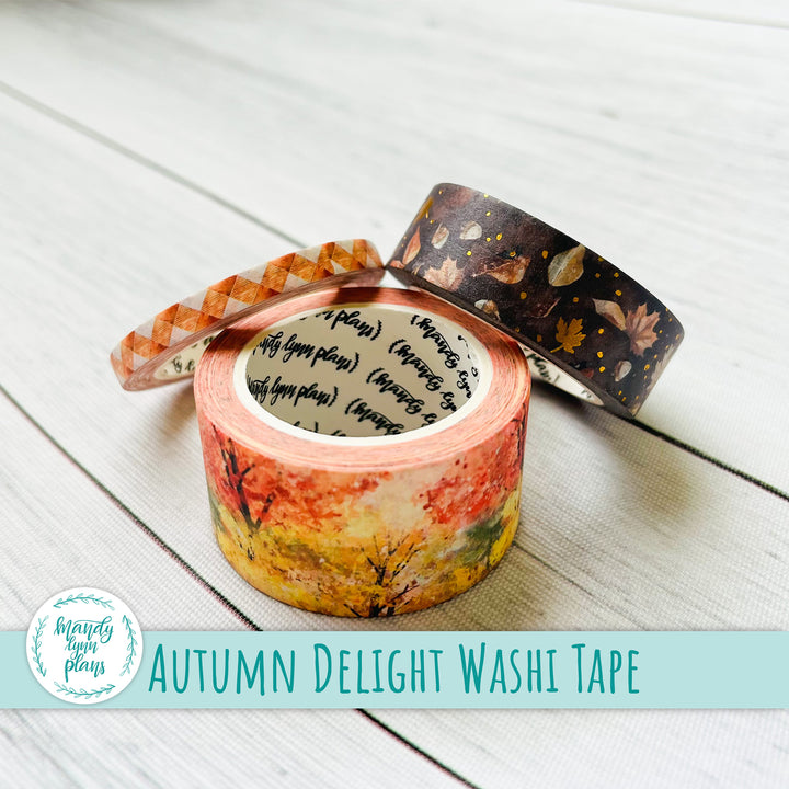 Set of 3 Washi Tape || Autumn Delight || Gold Foiled