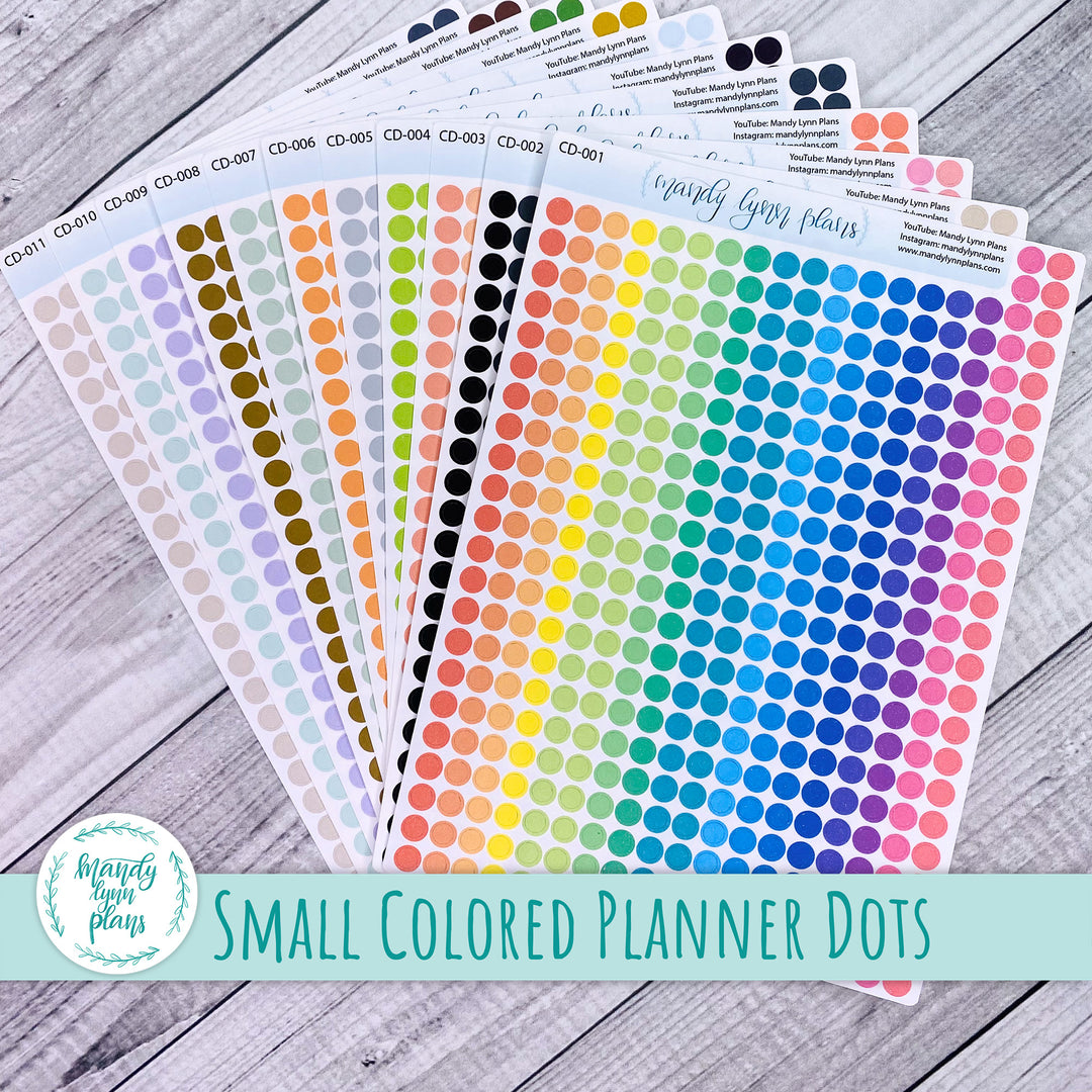 Small Colored Planner Dots