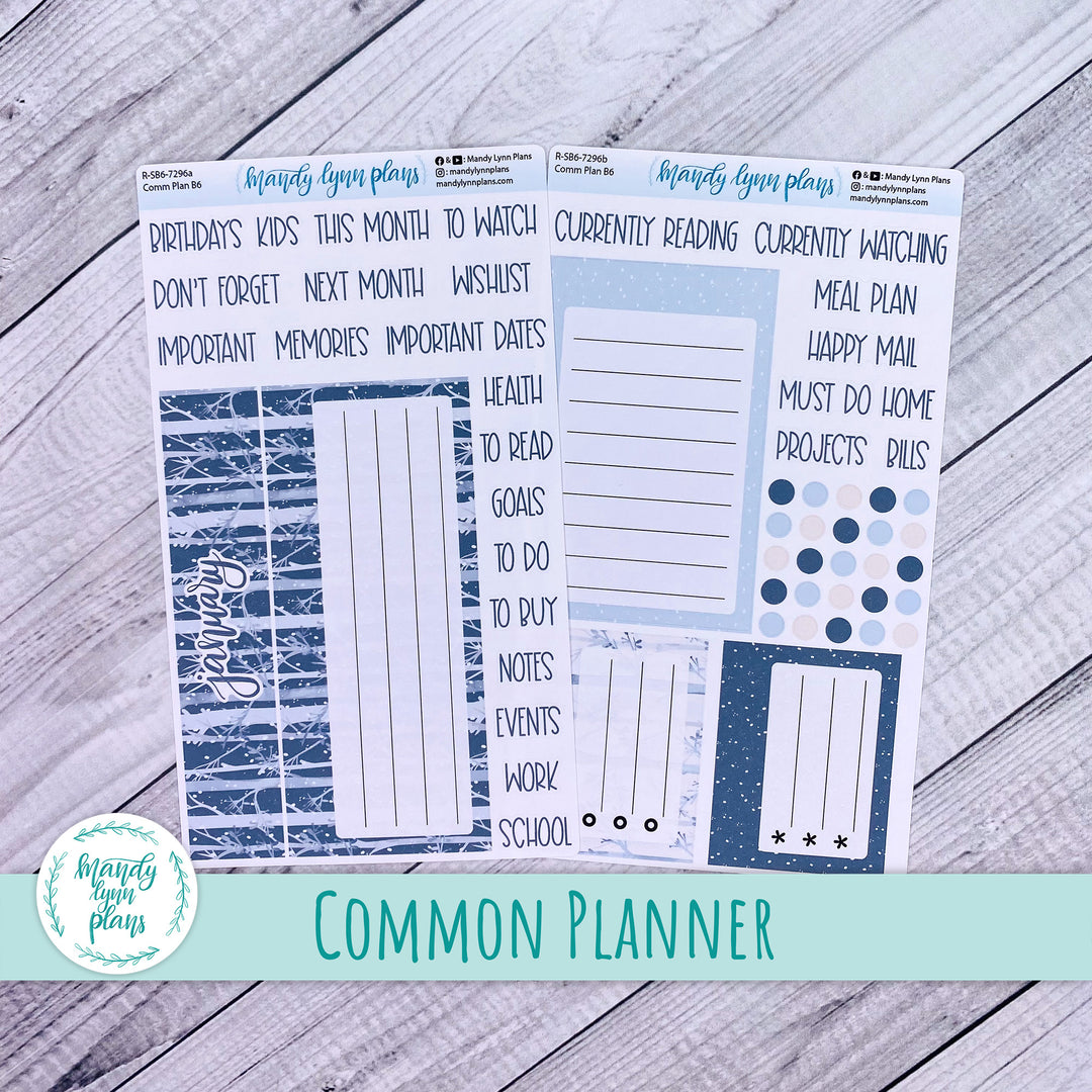 January Common Planner Dashboard || Winter Forest || 296