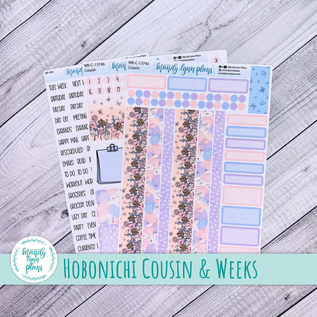 Weekly Kit || Hobonichi Cousin and Weeks || Fluttering Florals || 374