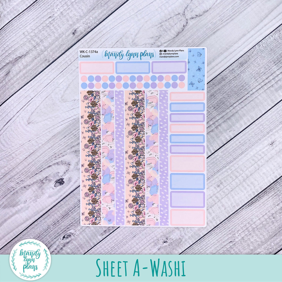 Weekly Kit || Hobonichi Cousin and Weeks || Fluttering Florals || 374