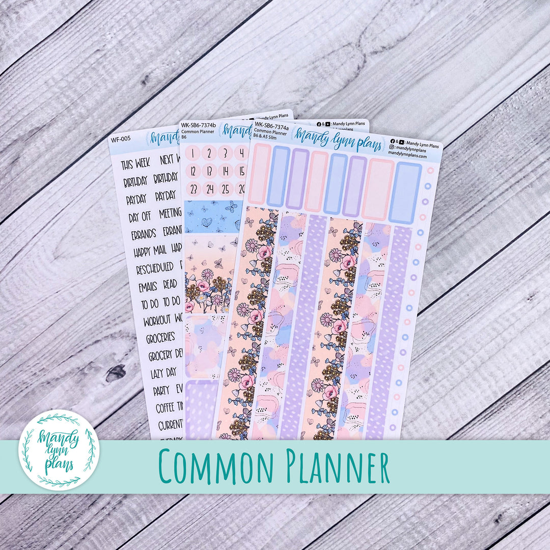 Weekly Kit || Sterling Ink Common Planners || Fluttering Florals || 374