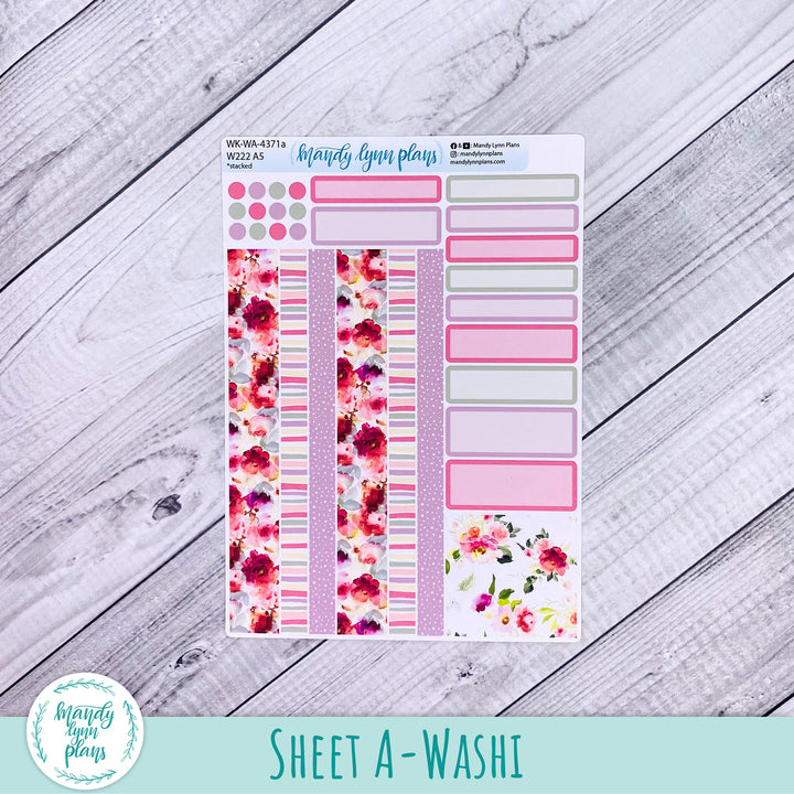 Weekly Kit || Wonderland 222 A5, B6, A6 || Stacked, Unstacked, Horizontal || Vibrant Verbena || 371
