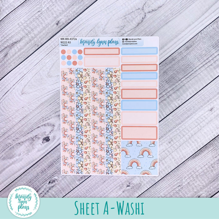Weekly Kit || Wonderland 222 A5, B6, A6 || Stacked, Unstacked, Horizontal || Whimsical Garden || 372