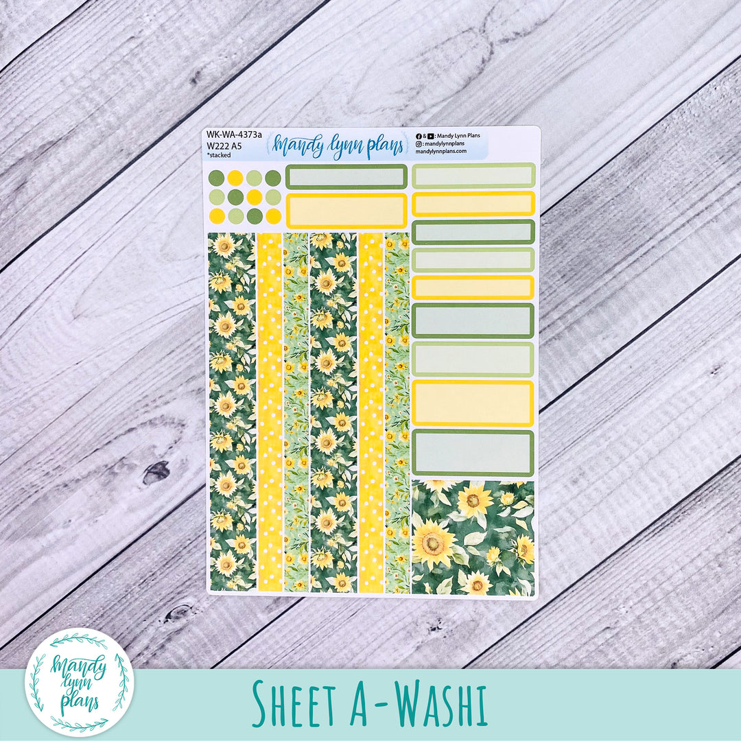 Weekly Kit || Wonderland 222 A5, B6, A6 || Stacked, Unstacked, Horizontal || Sunny Days || 373
