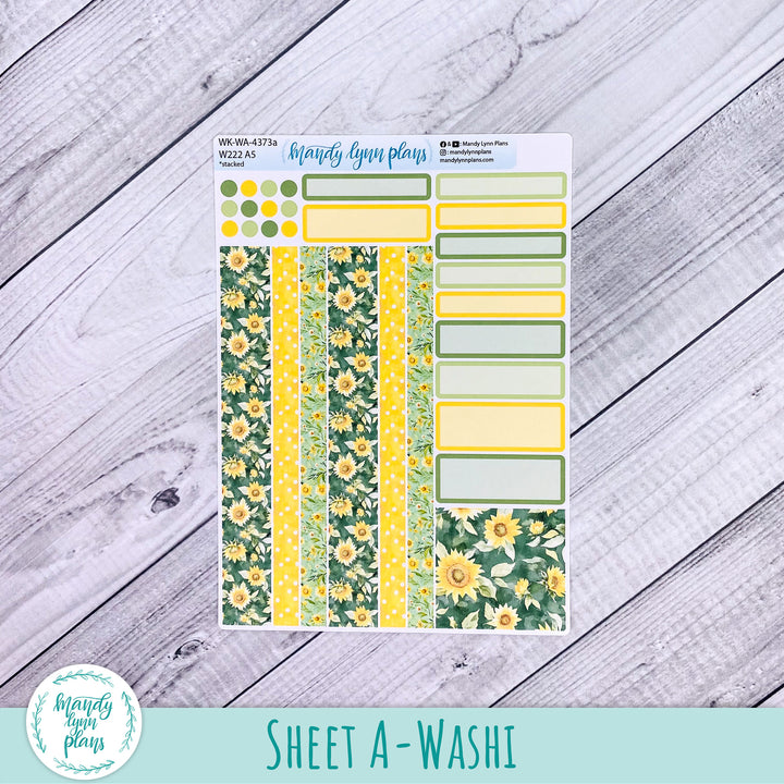 Weekly Kit || Wonderland 222 A5, B6, A6 || Stacked, Unstacked, Horizontal || Sunny Days || 373