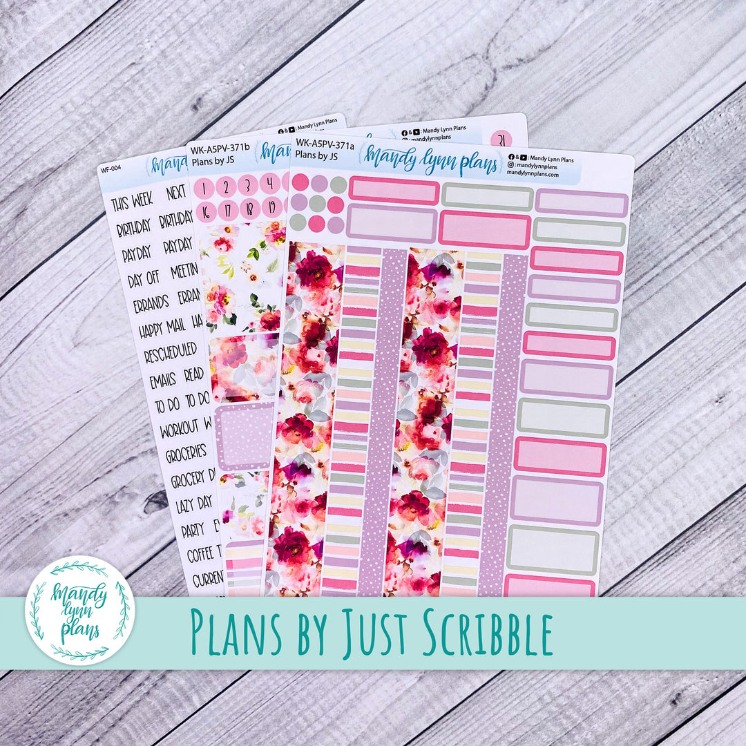 Weekly Kit || A5, B6, A6 Plans by Just Scribble || Vibrant Verbena || 371