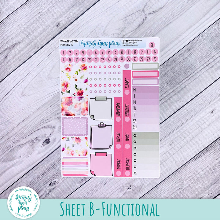 Weekly Kit || A5, B6, A6 Plans by Just Scribble || Vibrant Verbena || 371