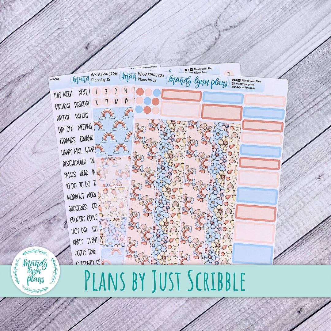 Weekly Kit || A5, B6, A6 Plans by Just Scribble || Whimsical Garden || 372